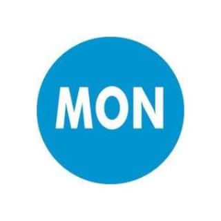 Dissolvable 19mm Circles - Monday