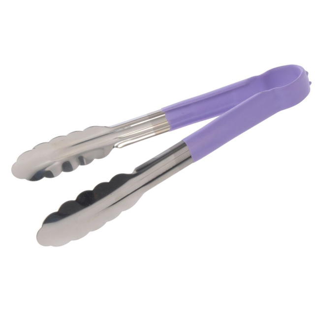 Scalloped Tongs - 300mm - Purple