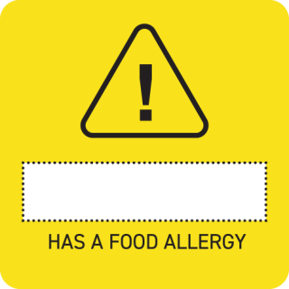 Removable 40mm Childcare Allergy Label