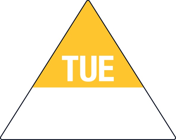 Removable 40 x 50mm Triangle - Tuesday