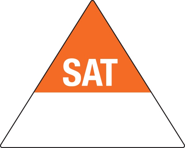 Removable 40 x 50mm Triangle - Saturday