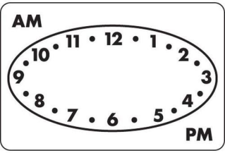 Removable 38 x 25mm Clock Dot