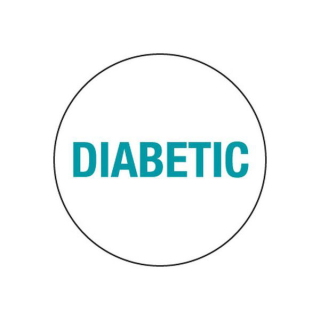 Removable 24mm Circle Diabetic (Blue)