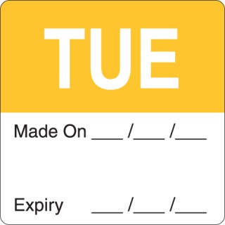 Durable 40mm Made On/Expiry - Tuesday