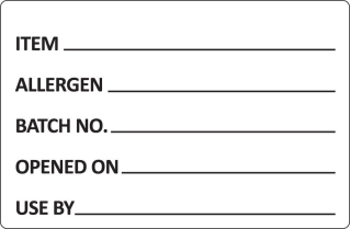 Removable 49 x 75mm Allergen/Batch No.