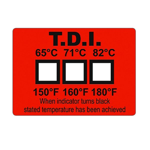 Dishwasher Temperature Label