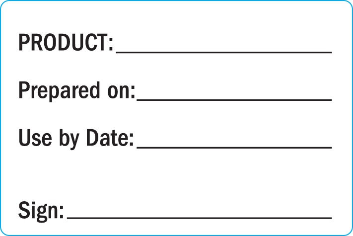 Permanent Prod/Prep/Use By 60 x 40mm