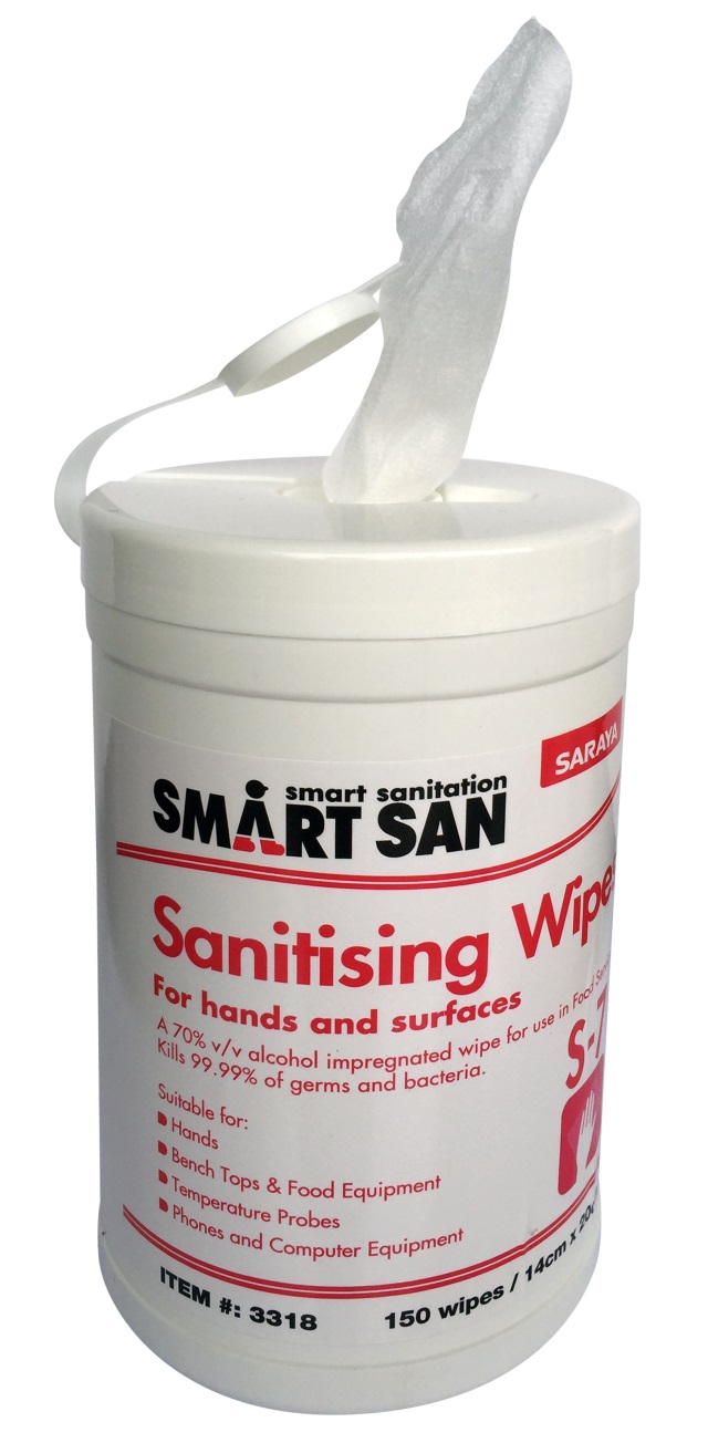 Sanitising Surface Wipes - Tub of 150