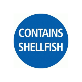 Removable 24mm Contains Shellfish (Blue)