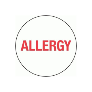 Removable 24mm Circle Allergy (Red)