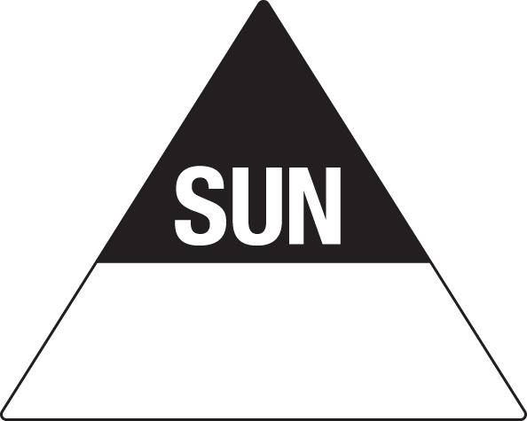 Removable 40 x 50mm Triangle - Sunday - 96560 sunday triangle.jpg