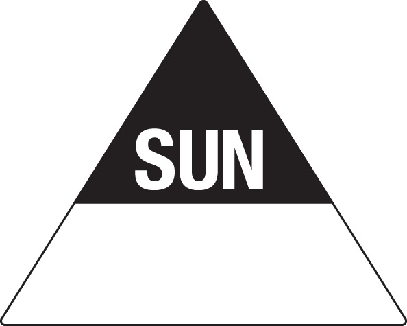 Removable 40 x 50mm Triangle - Sunday