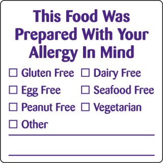 Removable 40mm Advisory - Allergy (Purple)