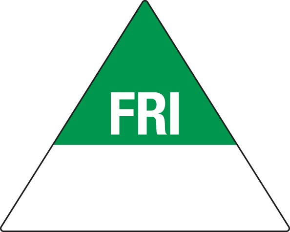 Removable 40 x 50mm Triangle - Friday