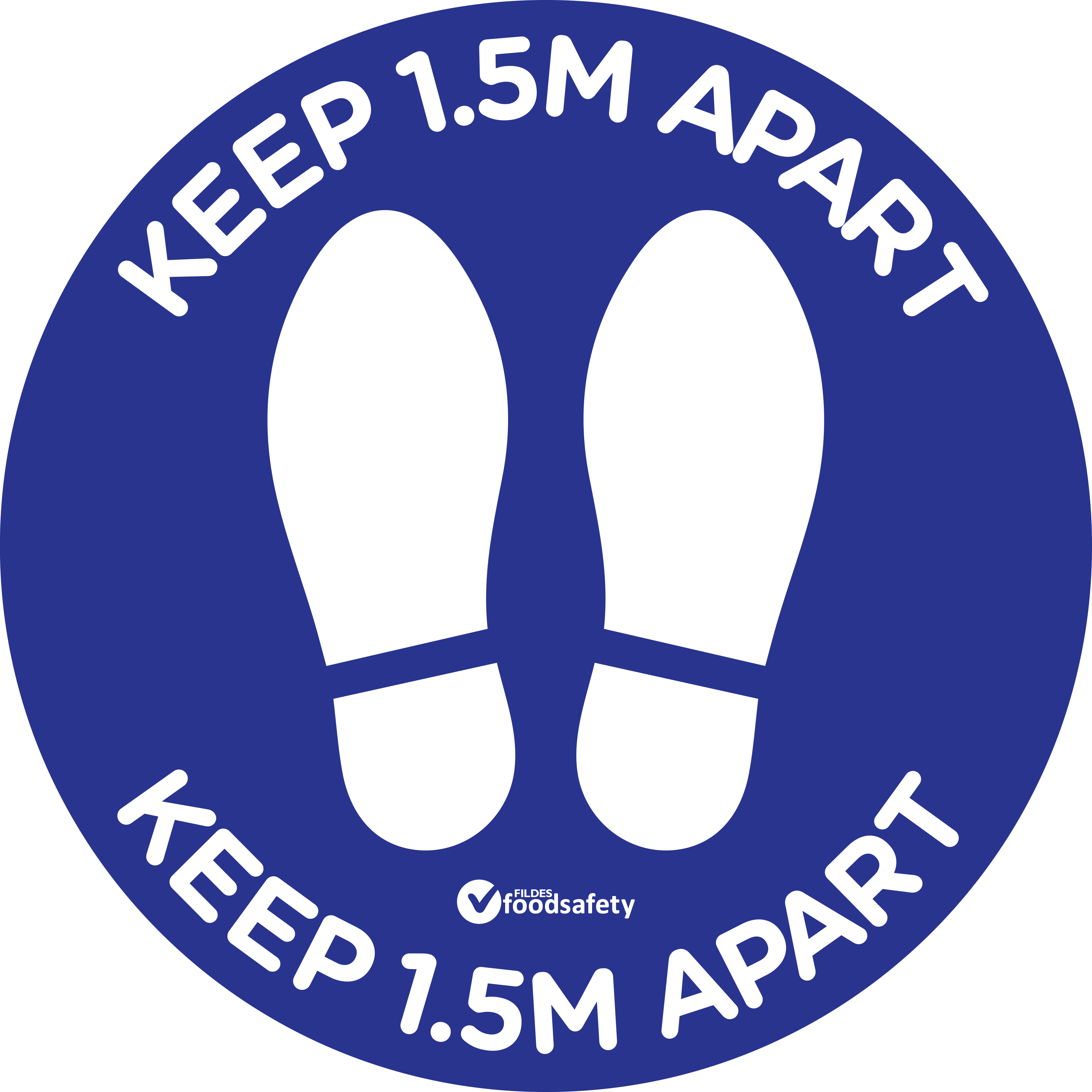 800mm circle - Keep 1.5m Apart Floor Sticker 10 pack - 97200 Keep Your Distance 30cm.jpg