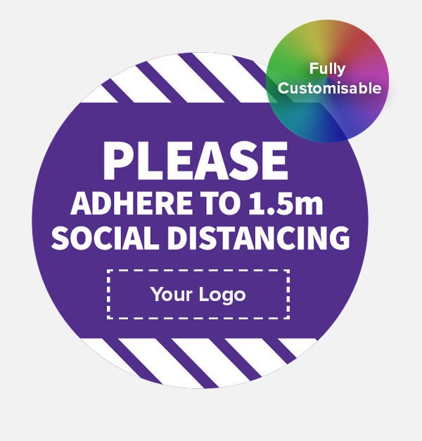 800mm circle - Design Your Own Floor Sticker 10 pack